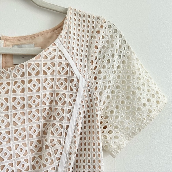 Anthropologie HD in Paris Georgia Eyelet Lace Dress in White size 4 - Picture 4 of 13
